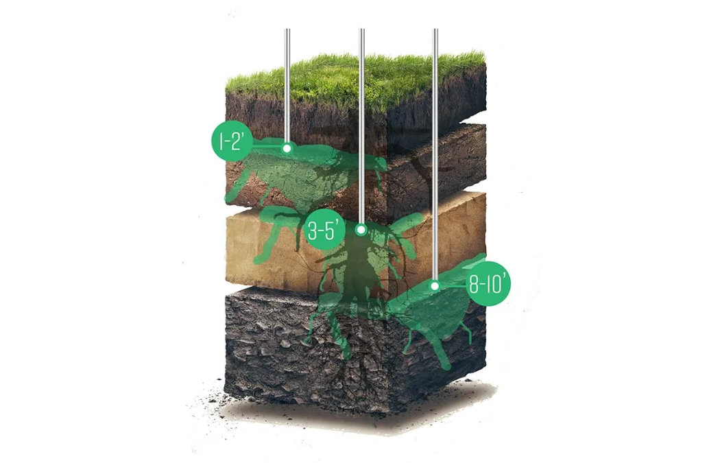 di soil layers